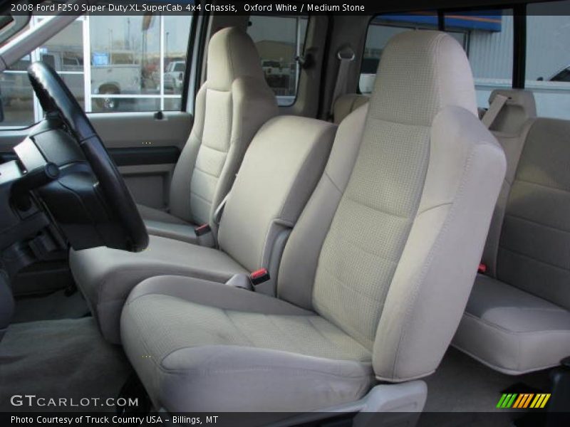 Oxford White / Medium Stone 2008 Ford F250 Super Duty XL SuperCab 4x4 Chassis