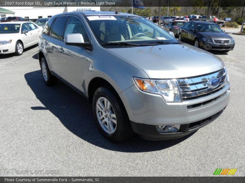Light Sage Metallic / Medium Light Stone 2007 Ford Edge SEL