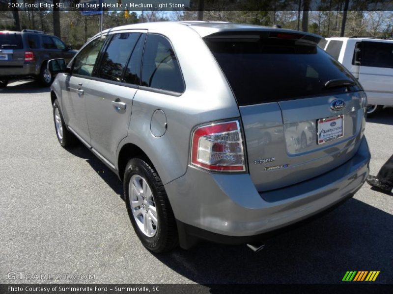 Light Sage Metallic / Medium Light Stone 2007 Ford Edge SEL