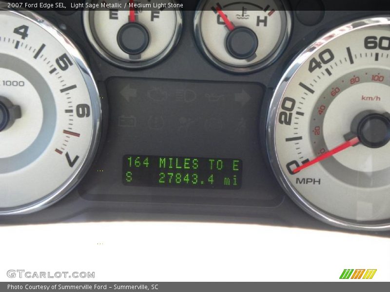Light Sage Metallic / Medium Light Stone 2007 Ford Edge SEL