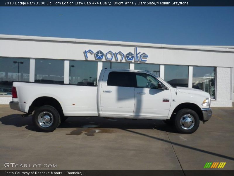 Bright White / Dark Slate/Medium Graystone 2010 Dodge Ram 3500 Big Horn Edition Crew Cab 4x4 Dually
