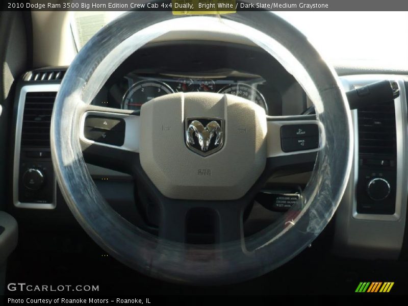Bright White / Dark Slate/Medium Graystone 2010 Dodge Ram 3500 Big Horn Edition Crew Cab 4x4 Dually