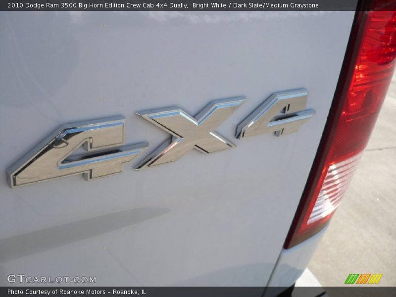 Bright White / Dark Slate/Medium Graystone 2010 Dodge Ram 3500 Big Horn Edition Crew Cab 4x4 Dually