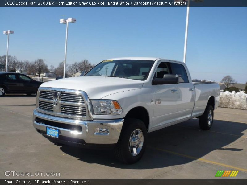 Bright White / Dark Slate/Medium Graystone 2010 Dodge Ram 3500 Big Horn Edition Crew Cab 4x4