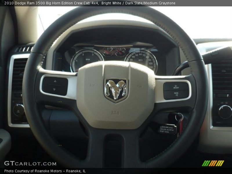 Bright White / Dark Slate/Medium Graystone 2010 Dodge Ram 3500 Big Horn Edition Crew Cab 4x4