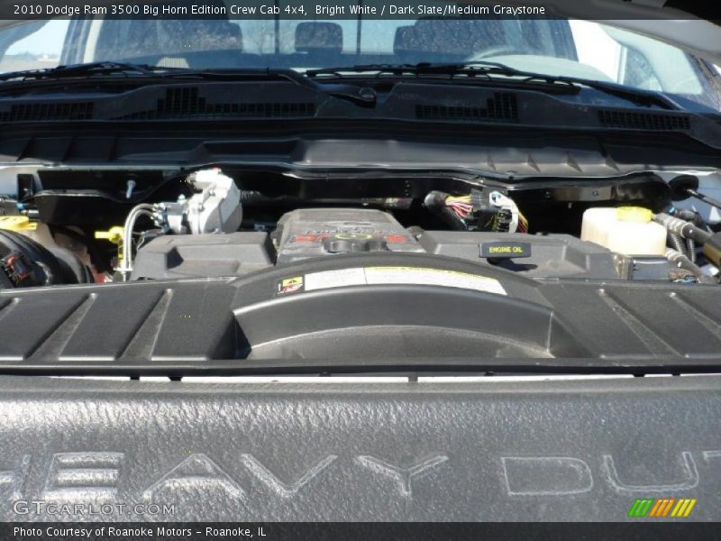 Bright White / Dark Slate/Medium Graystone 2010 Dodge Ram 3500 Big Horn Edition Crew Cab 4x4