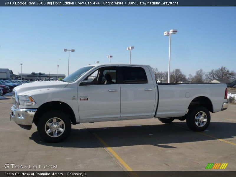 Bright White / Dark Slate/Medium Graystone 2010 Dodge Ram 3500 Big Horn Edition Crew Cab 4x4