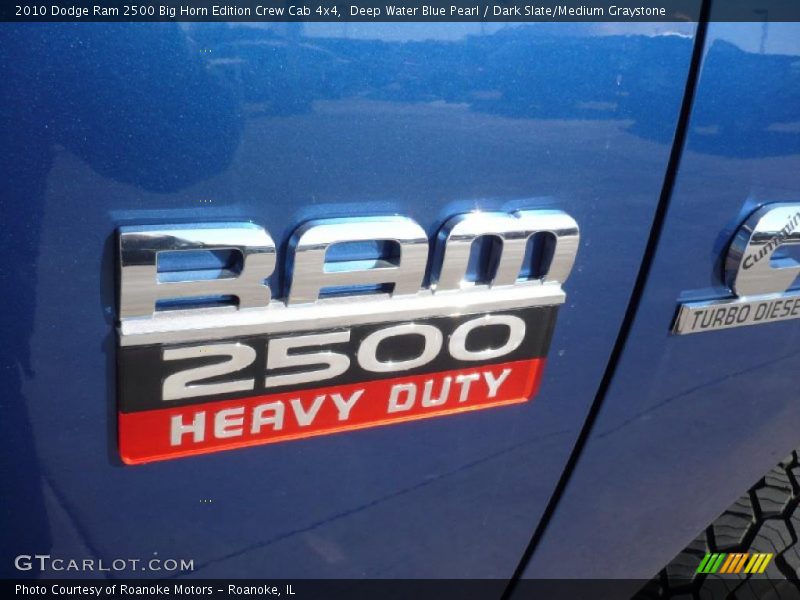 Deep Water Blue Pearl / Dark Slate/Medium Graystone 2010 Dodge Ram 2500 Big Horn Edition Crew Cab 4x4