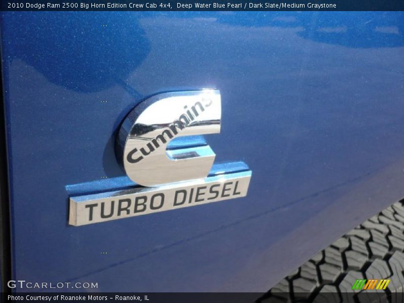 Deep Water Blue Pearl / Dark Slate/Medium Graystone 2010 Dodge Ram 2500 Big Horn Edition Crew Cab 4x4