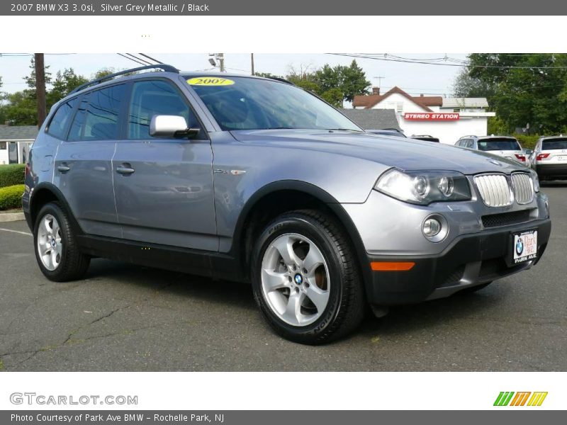 Silver Grey Metallic / Black 2007 BMW X3 3.0si