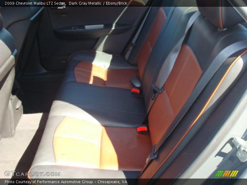Dark Gray Metallic / Ebony/Brick 2009 Chevrolet Malibu LTZ Sedan