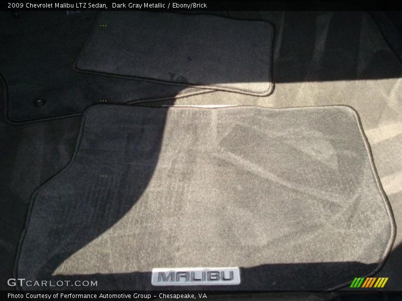 Dark Gray Metallic / Ebony/Brick 2009 Chevrolet Malibu LTZ Sedan