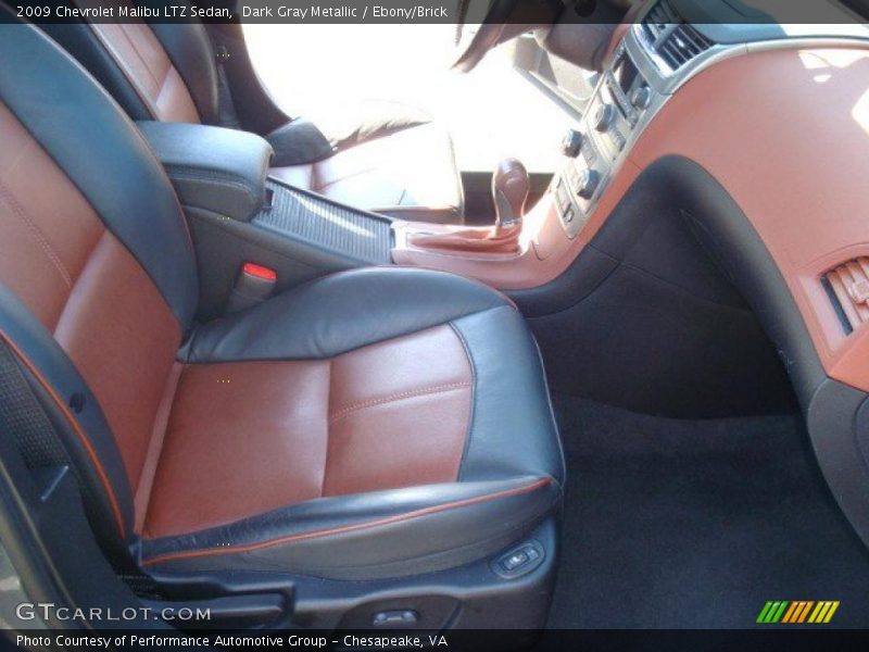 Dark Gray Metallic / Ebony/Brick 2009 Chevrolet Malibu LTZ Sedan