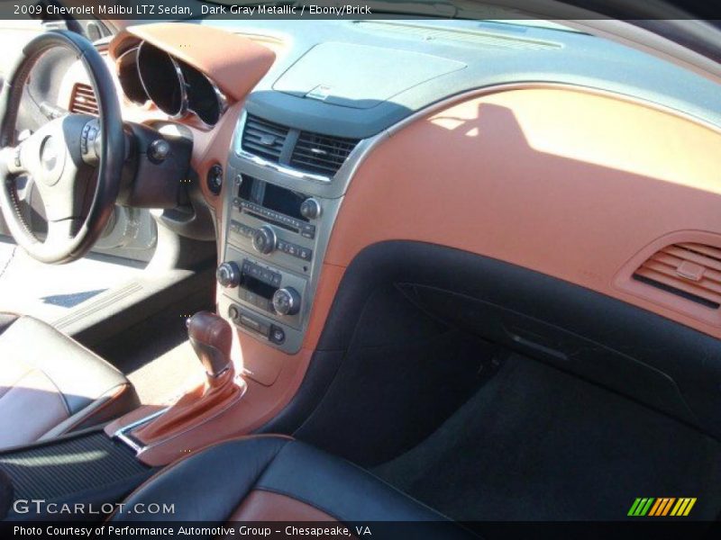 Dark Gray Metallic / Ebony/Brick 2009 Chevrolet Malibu LTZ Sedan