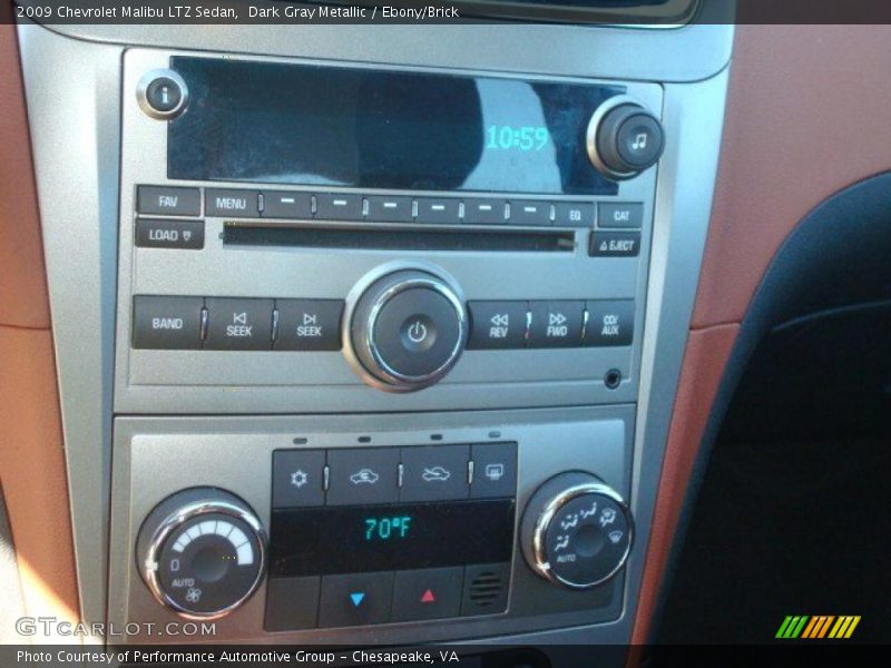 Dark Gray Metallic / Ebony/Brick 2009 Chevrolet Malibu LTZ Sedan