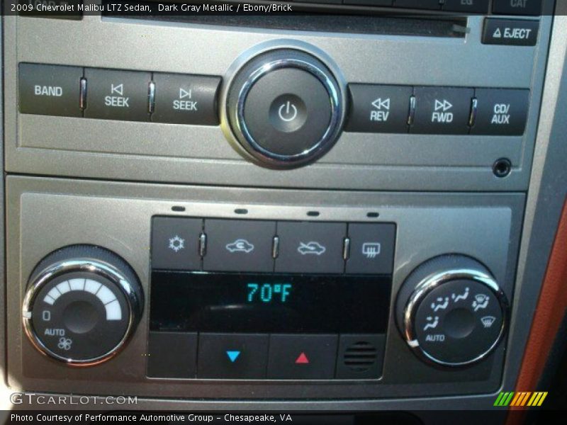 Dark Gray Metallic / Ebony/Brick 2009 Chevrolet Malibu LTZ Sedan
