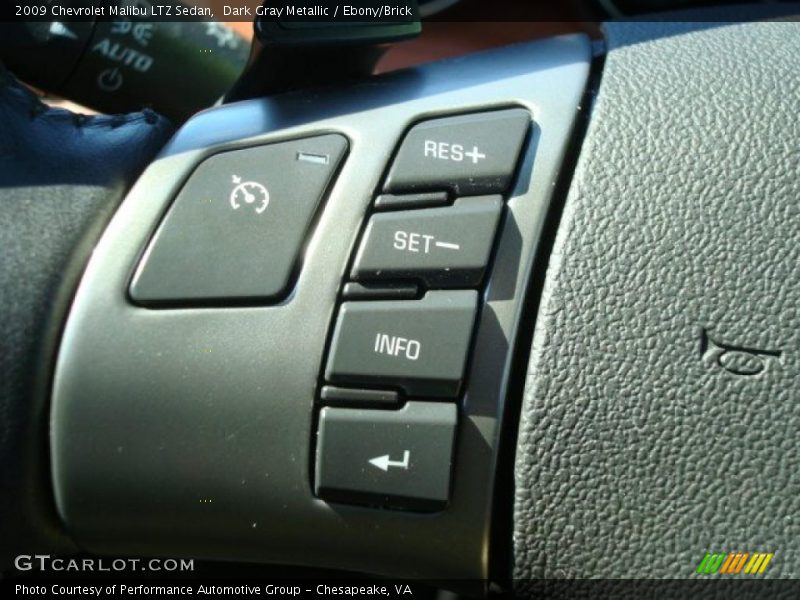 Dark Gray Metallic / Ebony/Brick 2009 Chevrolet Malibu LTZ Sedan