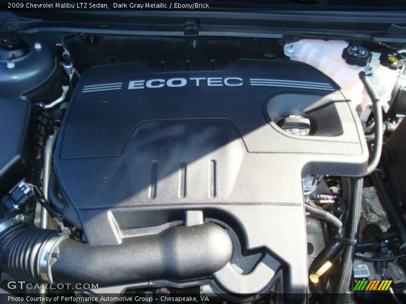 Dark Gray Metallic / Ebony/Brick 2009 Chevrolet Malibu LTZ Sedan