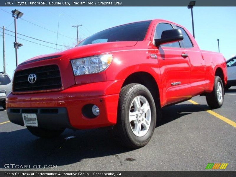 Radiant Red / Graphite Gray 2007 Toyota Tundra SR5 Double Cab