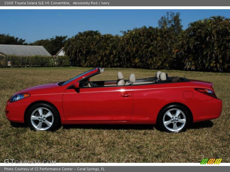 Absolutely Red / Ivory 2006 Toyota Solara SLE V6 Convertible