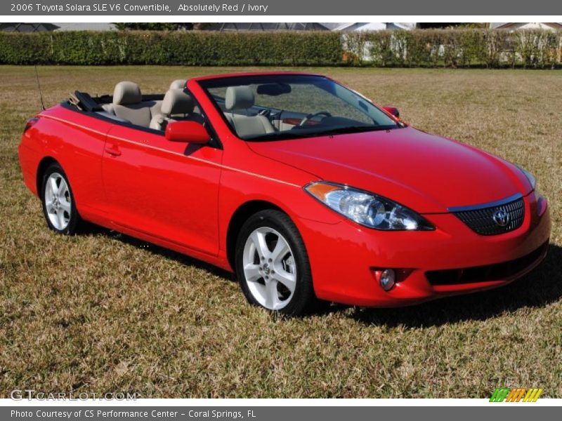 Absolutely Red / Ivory 2006 Toyota Solara SLE V6 Convertible