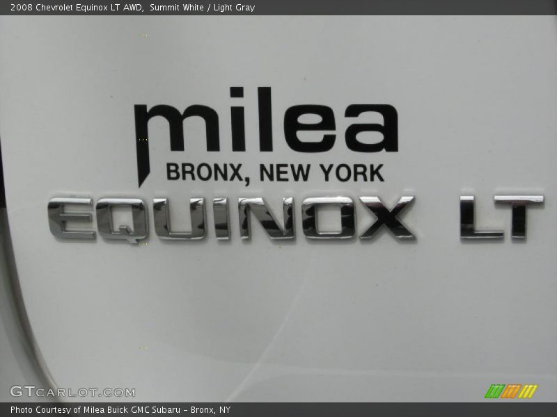 Summit White / Light Gray 2008 Chevrolet Equinox LT AWD