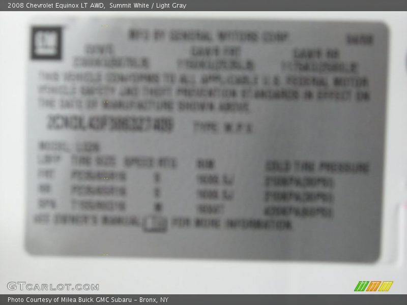 Summit White / Light Gray 2008 Chevrolet Equinox LT AWD