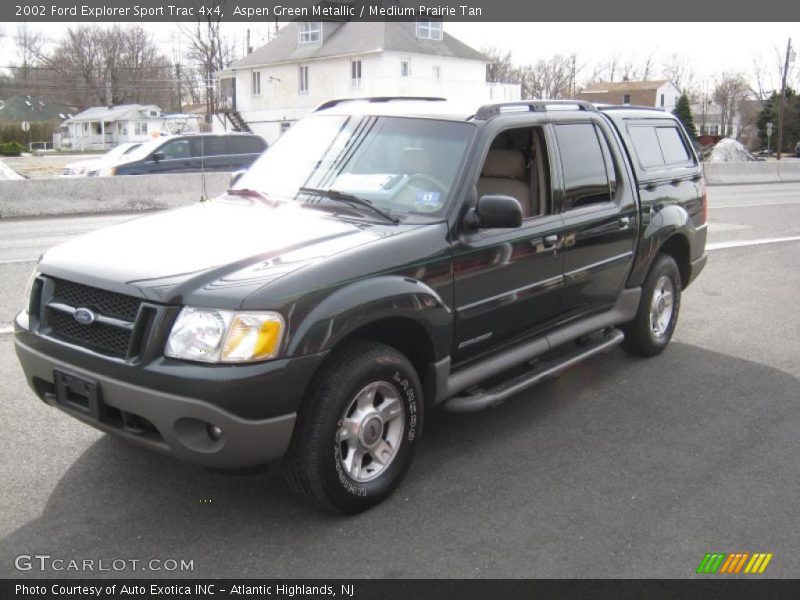 Aspen Green Metallic / Medium Prairie Tan 2002 Ford Explorer Sport Trac 4x4