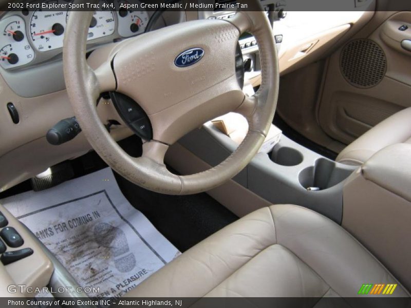 Aspen Green Metallic / Medium Prairie Tan 2002 Ford Explorer Sport Trac 4x4