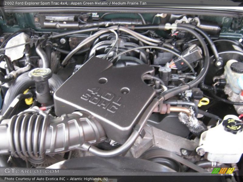 Aspen Green Metallic / Medium Prairie Tan 2002 Ford Explorer Sport Trac 4x4
