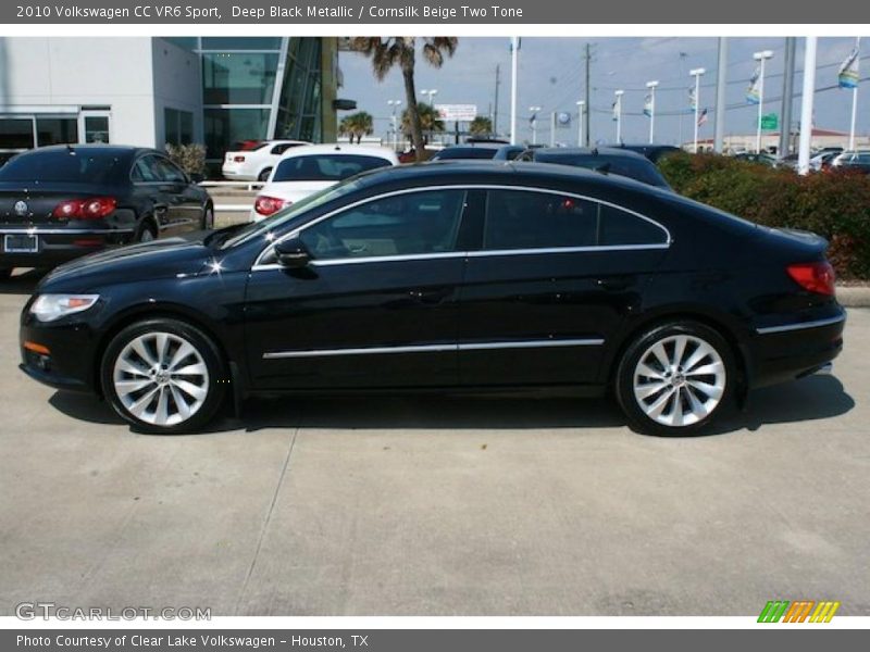Deep Black Metallic / Cornsilk Beige Two Tone 2010 Volkswagen CC VR6 Sport