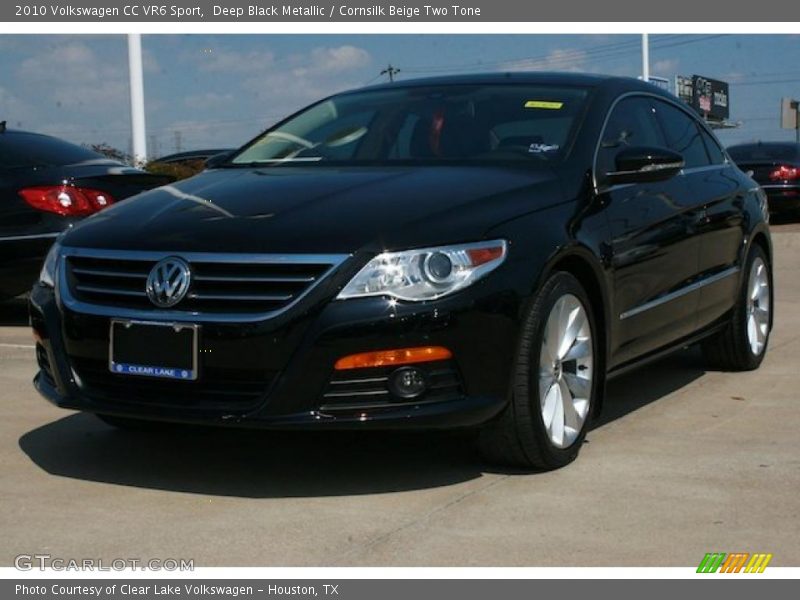 Deep Black Metallic / Cornsilk Beige Two Tone 2010 Volkswagen CC VR6 Sport