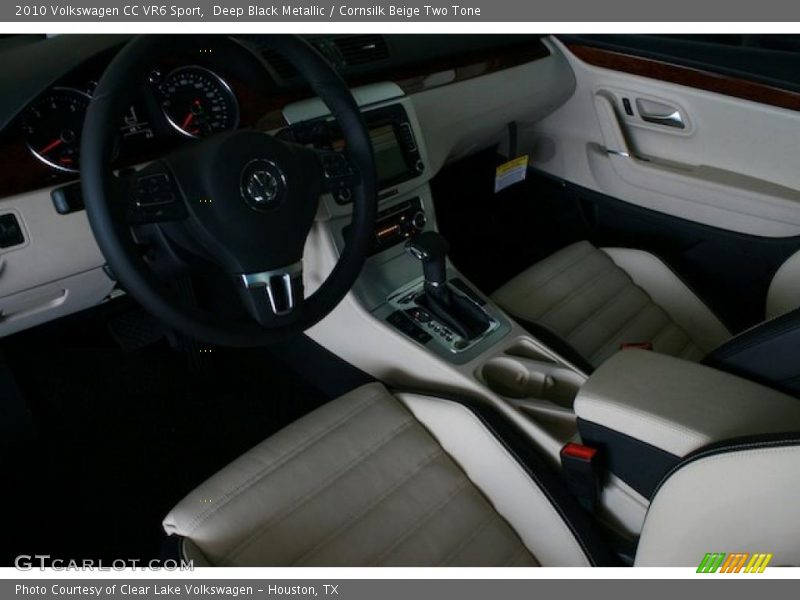 Deep Black Metallic / Cornsilk Beige Two Tone 2010 Volkswagen CC VR6 Sport