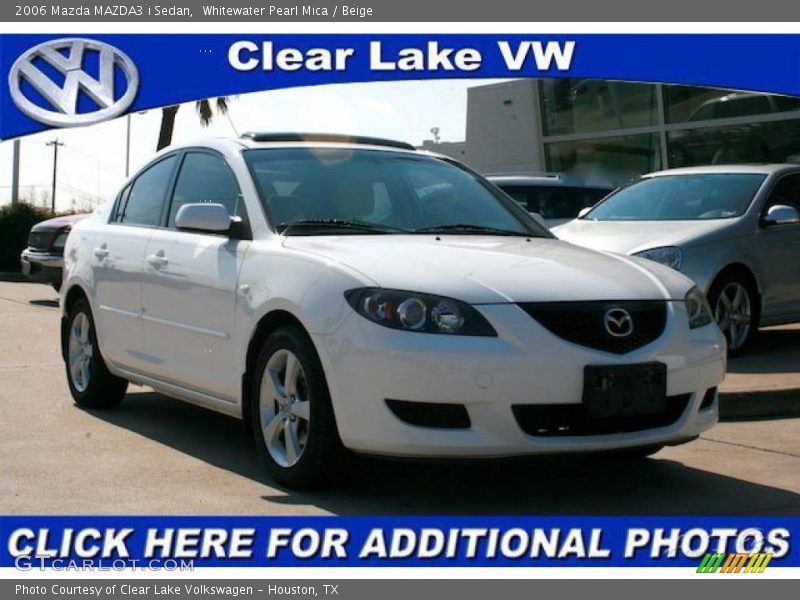 Whitewater Pearl Mica / Beige 2006 Mazda MAZDA3 i Sedan