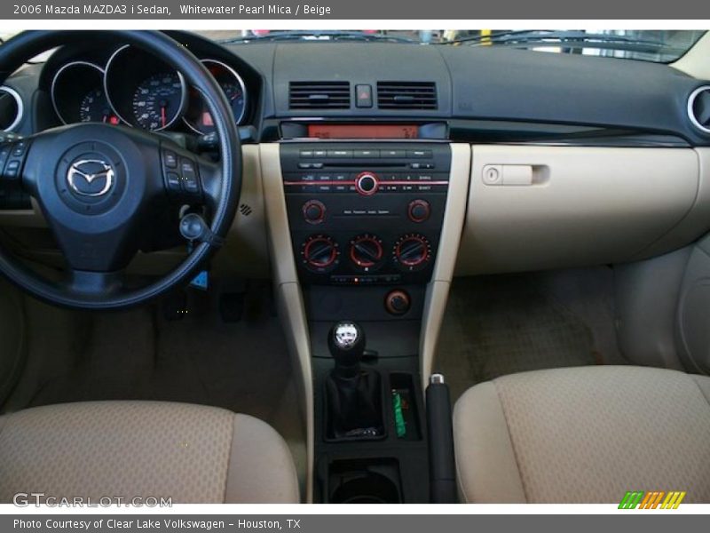 Whitewater Pearl Mica / Beige 2006 Mazda MAZDA3 i Sedan