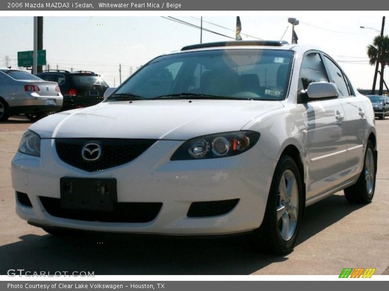 Whitewater Pearl Mica / Beige 2006 Mazda MAZDA3 i Sedan