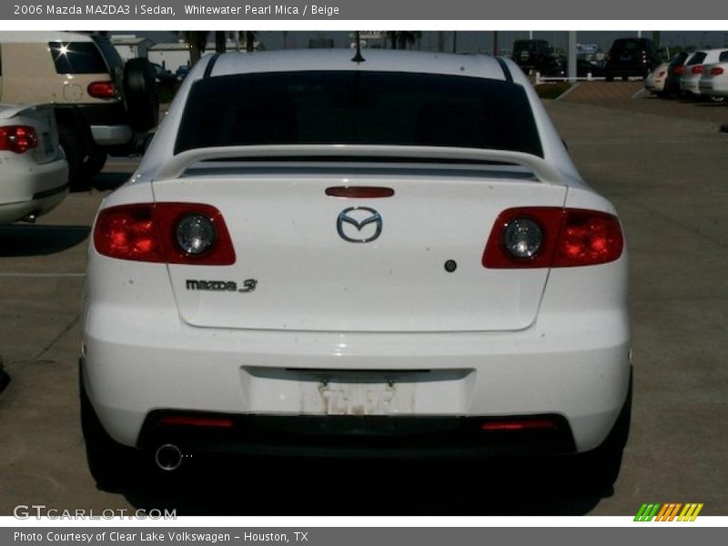 Whitewater Pearl Mica / Beige 2006 Mazda MAZDA3 i Sedan