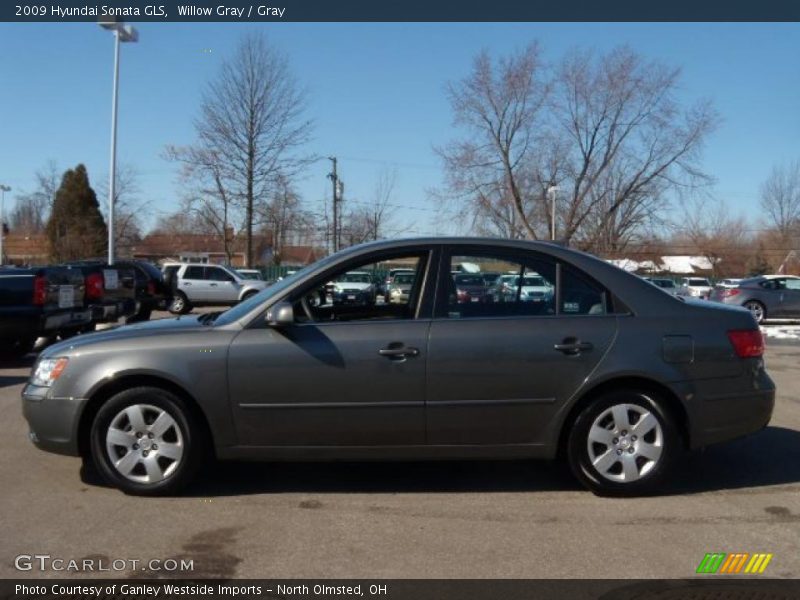 Willow Gray / Gray 2009 Hyundai Sonata GLS