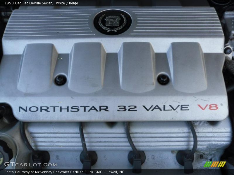 White / Beige 1998 Cadillac DeVille Sedan