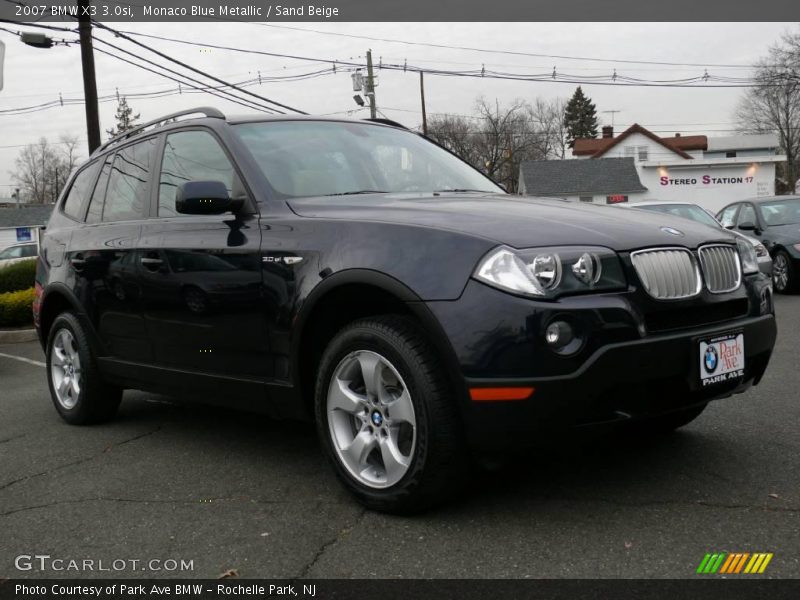 Monaco Blue Metallic / Sand Beige 2007 BMW X3 3.0si