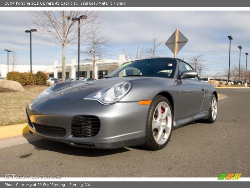Seal Grey Metallic / Black 2004 Porsche 911 Carrera 4S Cabriolet