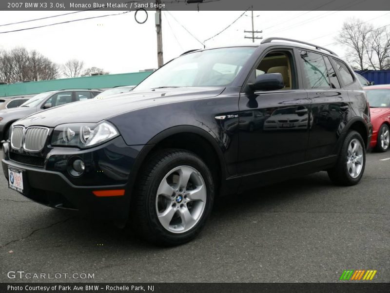 Monaco Blue Metallic / Sand Beige 2007 BMW X3 3.0si