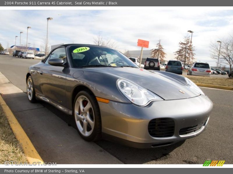 Seal Grey Metallic / Black 2004 Porsche 911 Carrera 4S Cabriolet