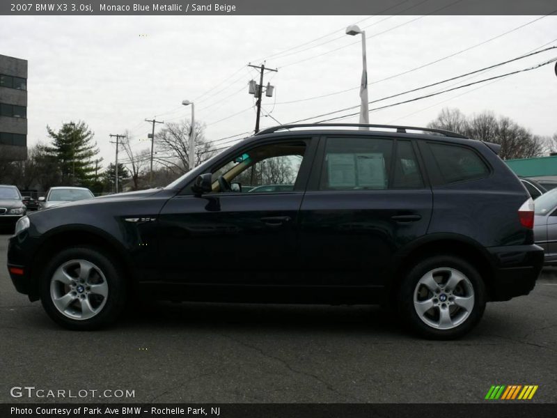 Monaco Blue Metallic / Sand Beige 2007 BMW X3 3.0si
