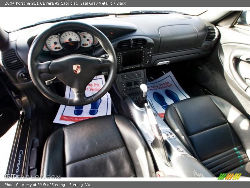 Seal Grey Metallic / Black 2004 Porsche 911 Carrera 4S Cabriolet