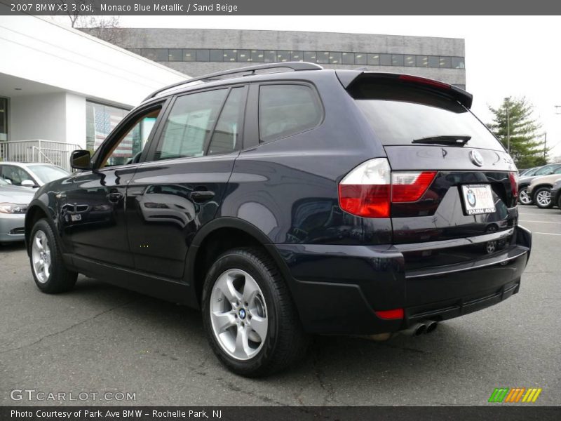Monaco Blue Metallic / Sand Beige 2007 BMW X3 3.0si