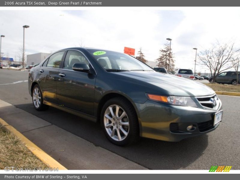 Deep Green Pearl / Parchment 2006 Acura TSX Sedan