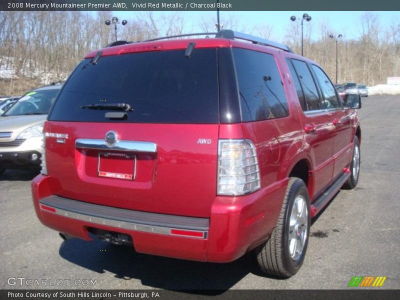 Vivid Red Metallic / Charcoal Black 2008 Mercury Mountaineer Premier AWD