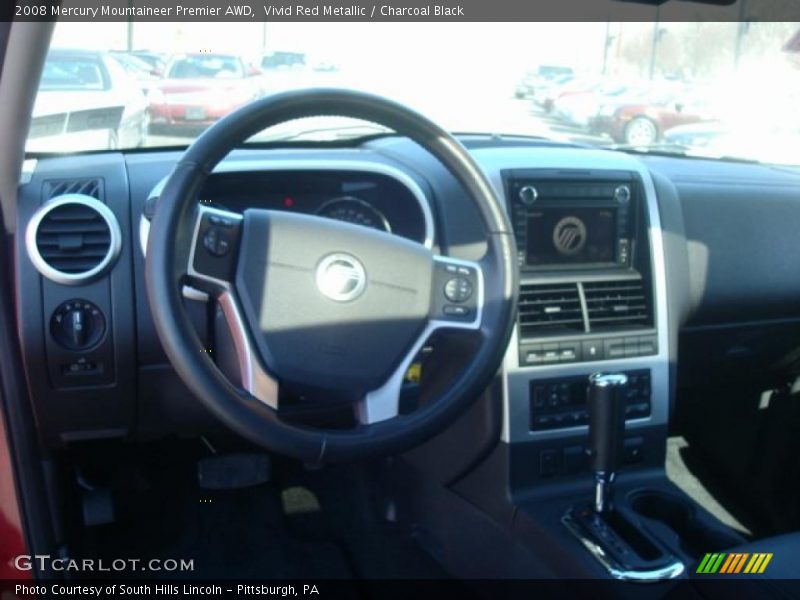 Vivid Red Metallic / Charcoal Black 2008 Mercury Mountaineer Premier AWD
