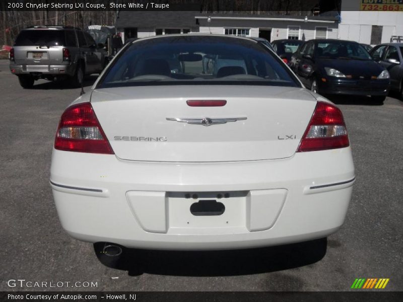Stone White / Taupe 2003 Chrysler Sebring LXi Coupe